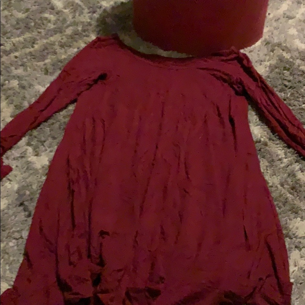 Burgundy dress